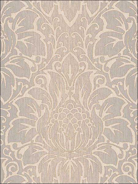 Damask Striped wallpaper in grey brown color - pattern number TX34823 - by Patton Norwall in the Texture Style 2 collection