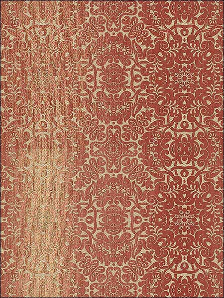 Abstract Striped wallpaper in red ochre metallic gold color - pattern number TX34828 - by Patton Norwall in the Texture Style 2 collection