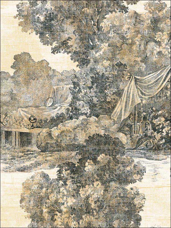 Lenox Hill Scenic wallpaper in 81300 color - pattern number LD81300 - by Seabrook in the Lux Decor collection