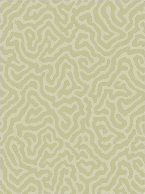 Coral fabric in old olive color - pattern number 106/5067.CS.0 - by Cole and Son in the Landscape Plains collection