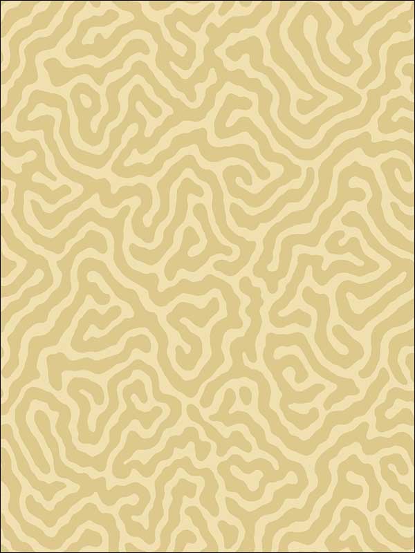 Coral fabric in ochre color - pattern number 106/5074.CS.0 - by Cole and Son in the Landscape Plains collection