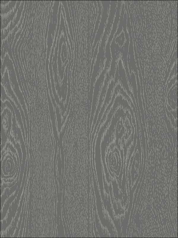 Wood Grain fabric in black and silver color - pattern number 107/10046.CS.0 - by Cole and Son in the Curio collection