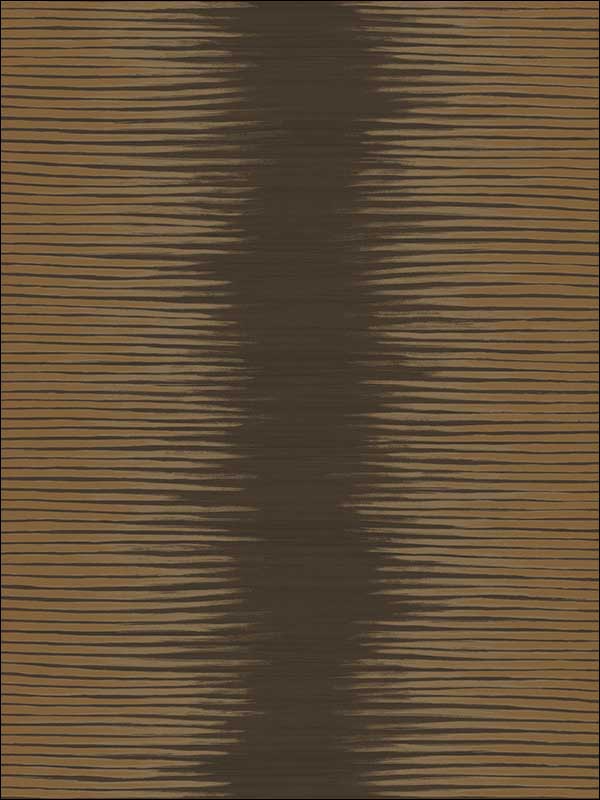 Plume fabric in chocolate and gilver color - pattern number 107/3016.CS.0 - by Cole and Son in the Curio collection