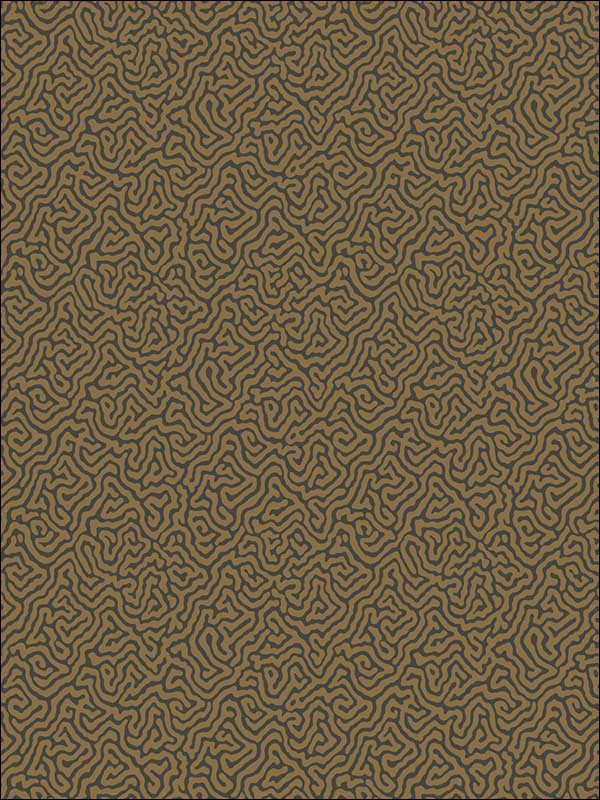 Vermicelli wallpaper in black and bronze color - pattern number 107/4020.CS.0 - by Cole and Son in the Curio collection