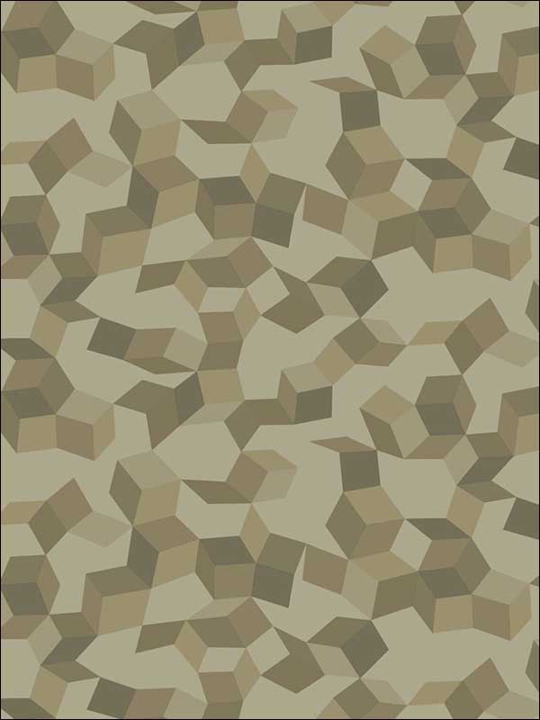 Ingot wallpaper in olive and gilver color - pattern number 107/5024.CS.0 - by Cole and Son in the Curio collection