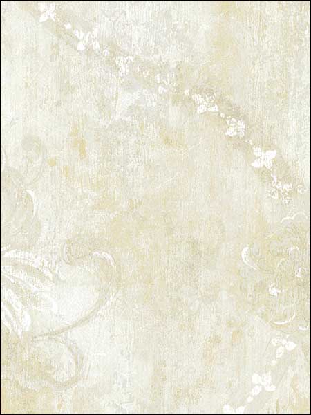 Regal Damask fabric in metallic tan color - pattern number CS27332 - by Patton Norwall in the Classic Silks 2 collection