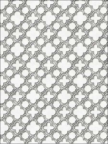 Velvet Mini fabric in metallic grey white color - pattern number CS35617 - by Patton Norwall in the Classic Silks 2 collection
