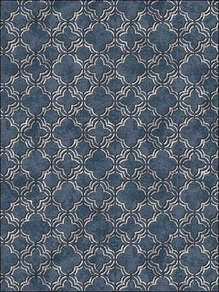 Velvet Mini fabric in metallic blue color - pattern number CS35619 - by Patton Norwall in the Classic Silks 2 collection
