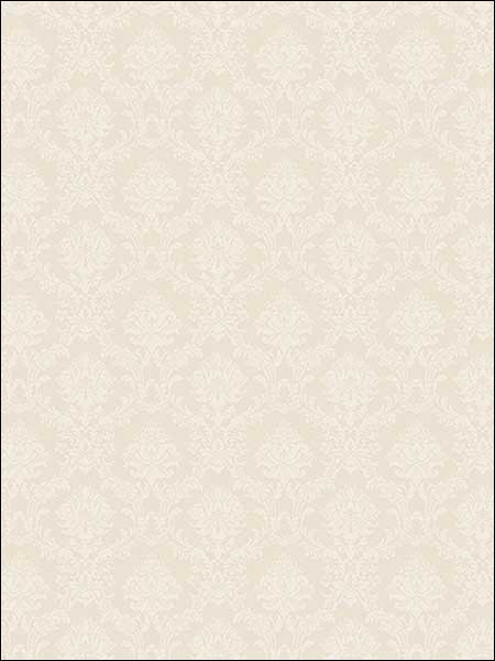Mini Damask wallpaper in cream color - pattern number SL27562 - by Patton Norwall in the Classic Silks 2 collection