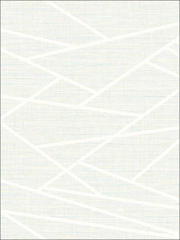 Cecita Puzzle fabric in baby blue and white color - pattern number LG90102 - by Seabrook in the Lugano collection