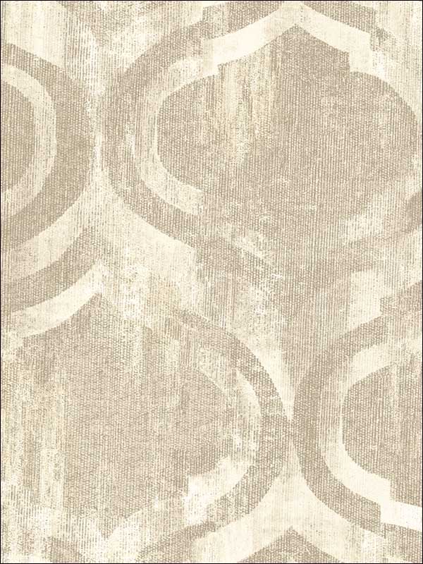 Old Danube Ogee fabric in gray and off white color - pattern number LG90807 - by Seabrook in the Lugano collection