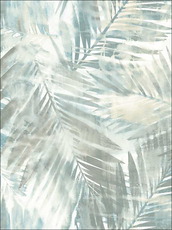Kentmere wallpaper in teal and off white color - pattern number LG90902 - by Seabrook in the Lugano collection