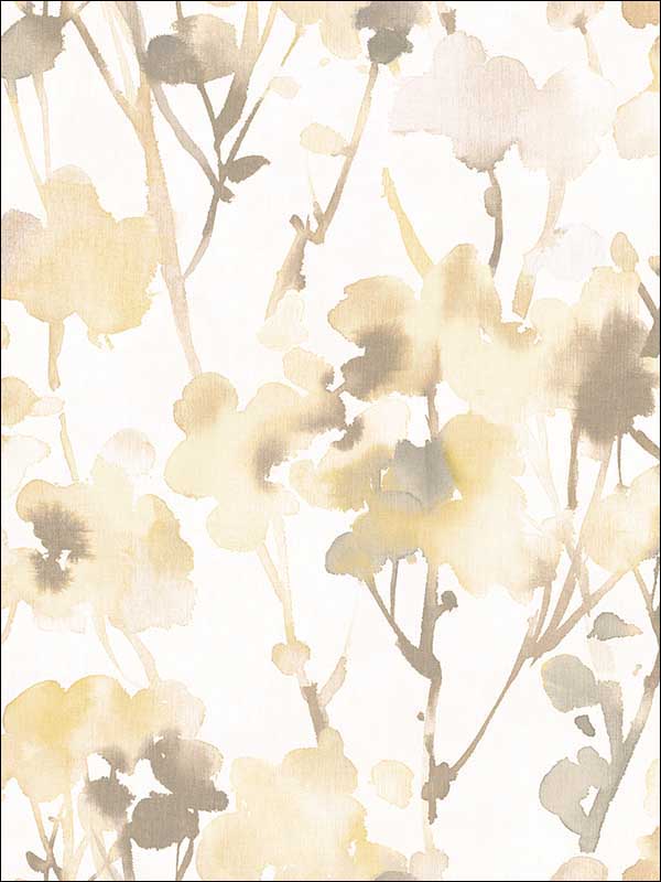 Faravel fabric in gold off white and greige color - pattern number LG91405 - by Seabrook in the Lugano collection