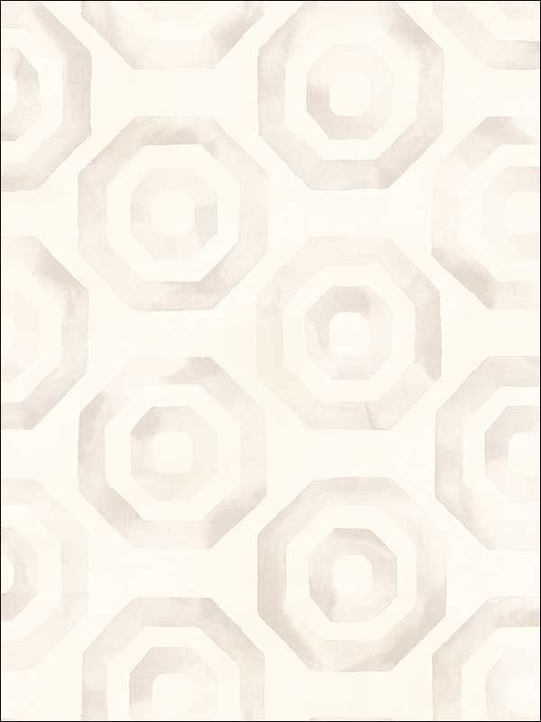 Faravel Geo wallpaper in light gray and off white color - pattern number LG91512 - by Seabrook in the Lugano collection