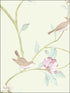 Floral Bird Sidewall fabric in green pink color - pattern number CG28804 - by Patton Norwall in the Rose Garden 2 collection