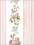 Small Rose Stripe fabric in pink blue color - pattern number CN24639 - by Patton Norwall in the Rose Garden 2 collection