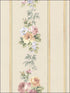 Small Rose Stripe fabric in beige pink yellow light blue color - pattern number CN24640 - by Patton Norwall in the Rose Garden 2 collection