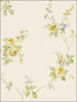 White Wedding Trail fabric in yellow green blue color - pattern number RG35715 - by Patton Norwall in the Rose Garden 2 collection