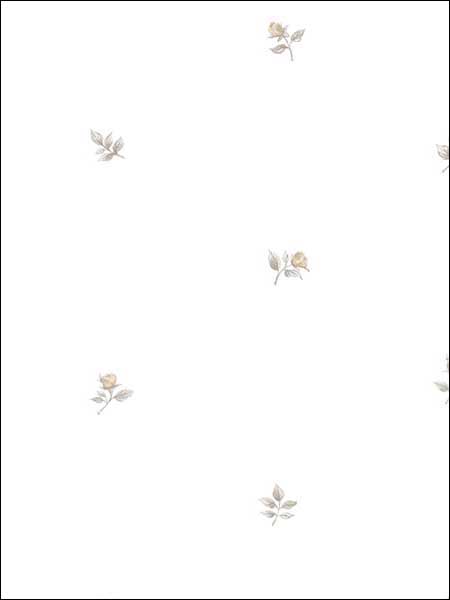 Rose Buds fabric in beige grey color - pattern number RG35717 - by Patton Norwall in the Rose Garden 2 collection