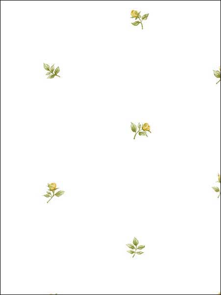 Rose Buds fabric in yellow green color - pattern number RG35721 - by Patton Norwall in the Rose Garden 2 collection