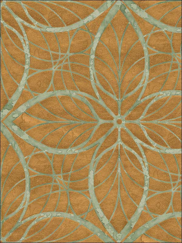 Patina fabric in 20504 color - pattern number MK20504 - by Seabrook in the Metallika collection