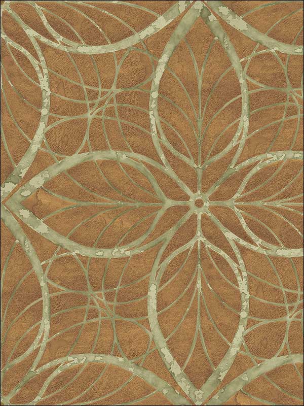 Patina fabric in 20507 color - pattern number MK20507 - by Seabrook in the Metallika collection