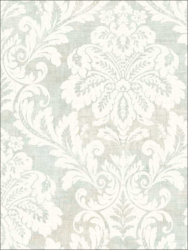 Shimmer Damask wallpaper in 21002 color - pattern number MK21002 - by Seabrook in the Metallika collection
