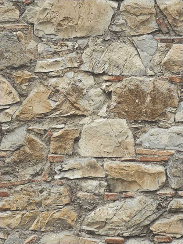 Natural Stone Wall fabric in 50706 color - pattern number IR50706 - by Pelican Prints in the Structure collection
