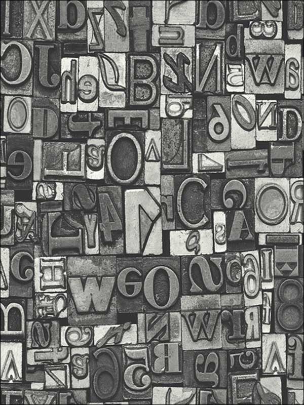 Letters wallpaper in 51500 color - pattern number IR51500 - by Pelican Prints in the Structure collection