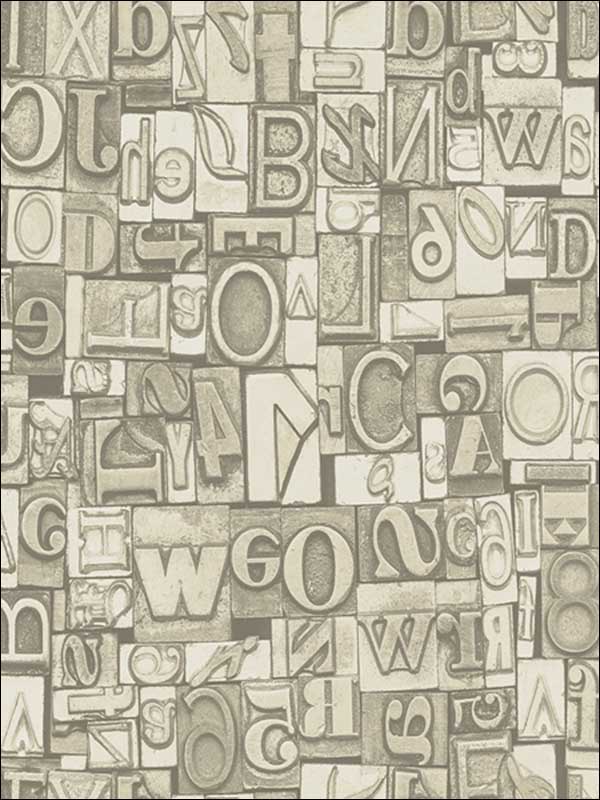 Letters wallpaper in 51505 color - pattern number IR51505 - by Pelican Prints in the Structure collection