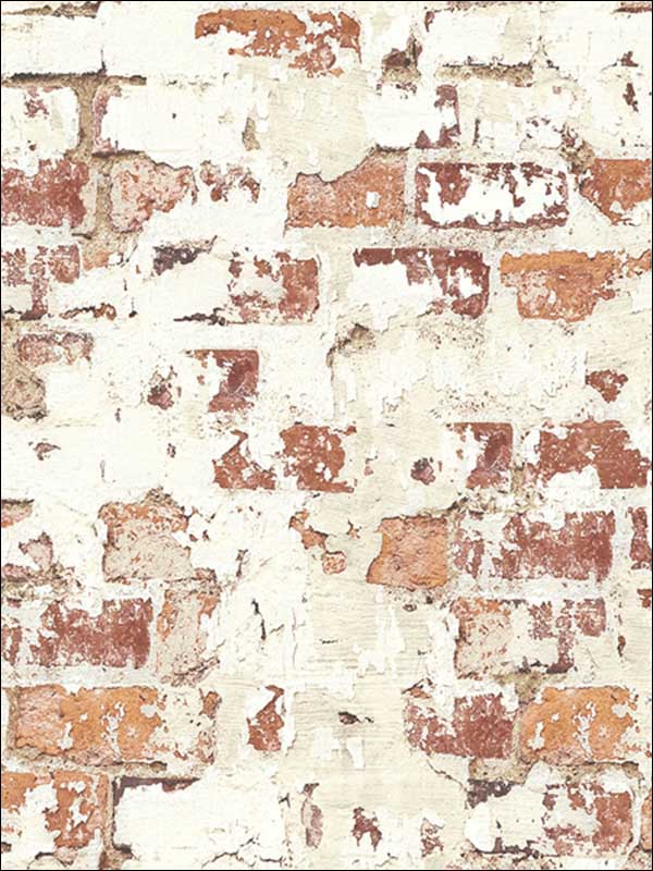 Plastered Brick wallpaper in 51901 color - pattern number IR51901 - by Pelican Prints in the Structure collection