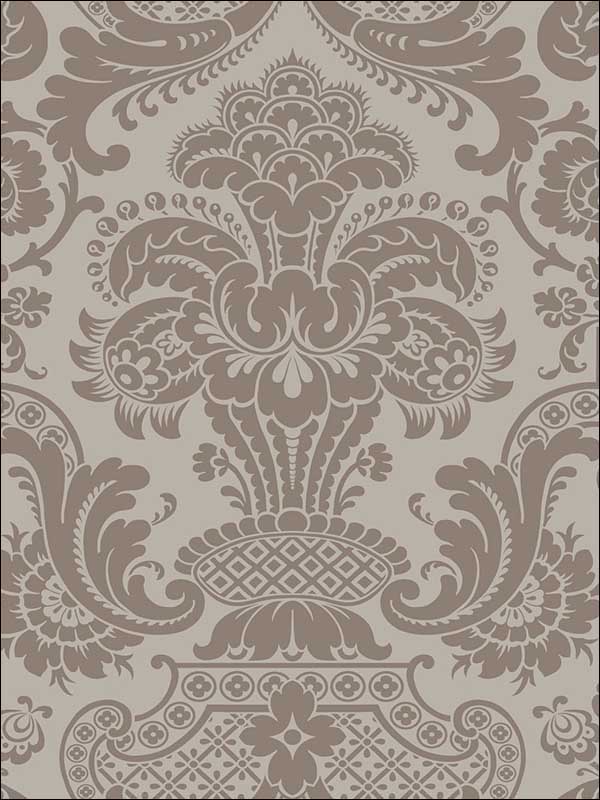 Carmen Cs fabric in mole color - pattern number 108/2009.CS.0 - by Cole and Son in the Mariinsky Damask Wallpapers collection