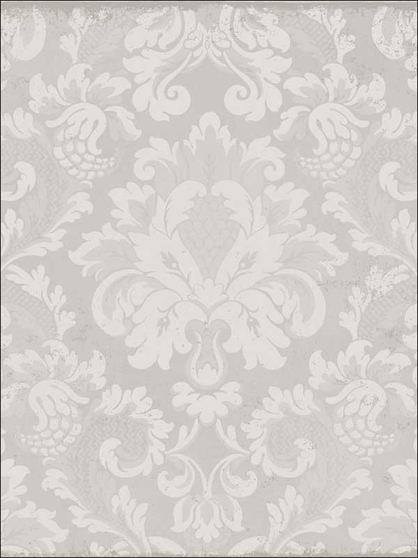 Stravinsky fabric in white color - pattern number 108/4020.CS.0 - by Cole and Son in the Mariinsky Damask Wallpapers collection