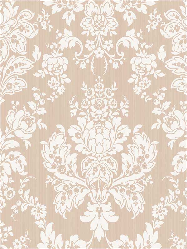 Giselle fabric in shell pink color - pattern number 108/5024.CS.0 - by Cole and Son in the Mariinsky Damask Wallpapers collection