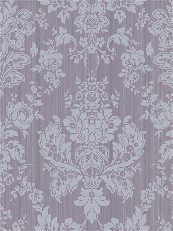 Giselle fabric in plum color - pattern number 108/5025.CS.0 - by Cole and Son in the Mariinsky Damask Wallpapers collection