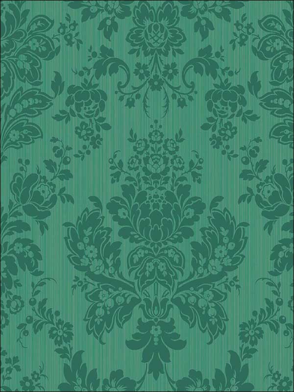 Giselle fabric in forest green color - pattern number 108/5027.CS.0 - by Cole and Son in the Mariinsky Damask Wallpapers collection
