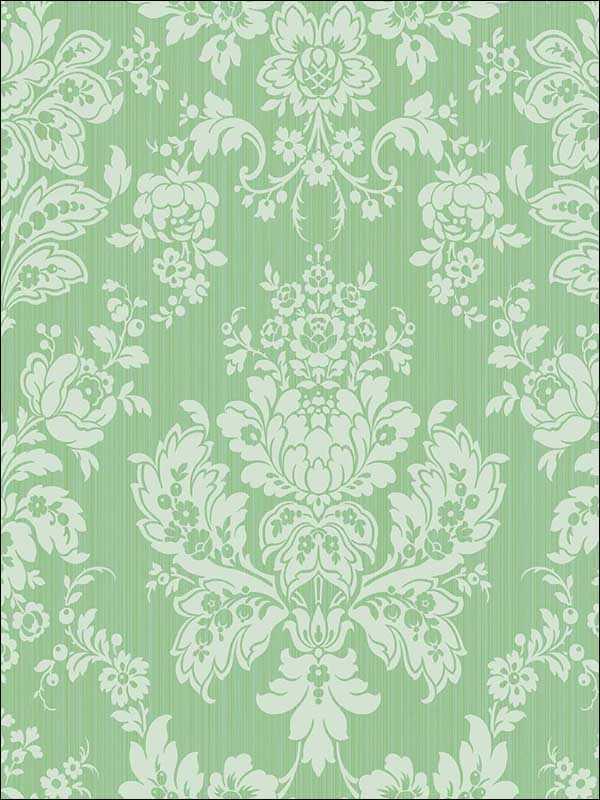 Giselle fabric in leaf green color - pattern number 108/5028.CS.0 - by Cole and Son in the Mariinsky Damask Wallpapers collection