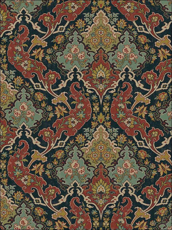 Pushkin wallpaper in multi coloured color - pattern number 108/8040.CS.0 - by Cole and Son in the Mariinsky Damask Wallpapers collection