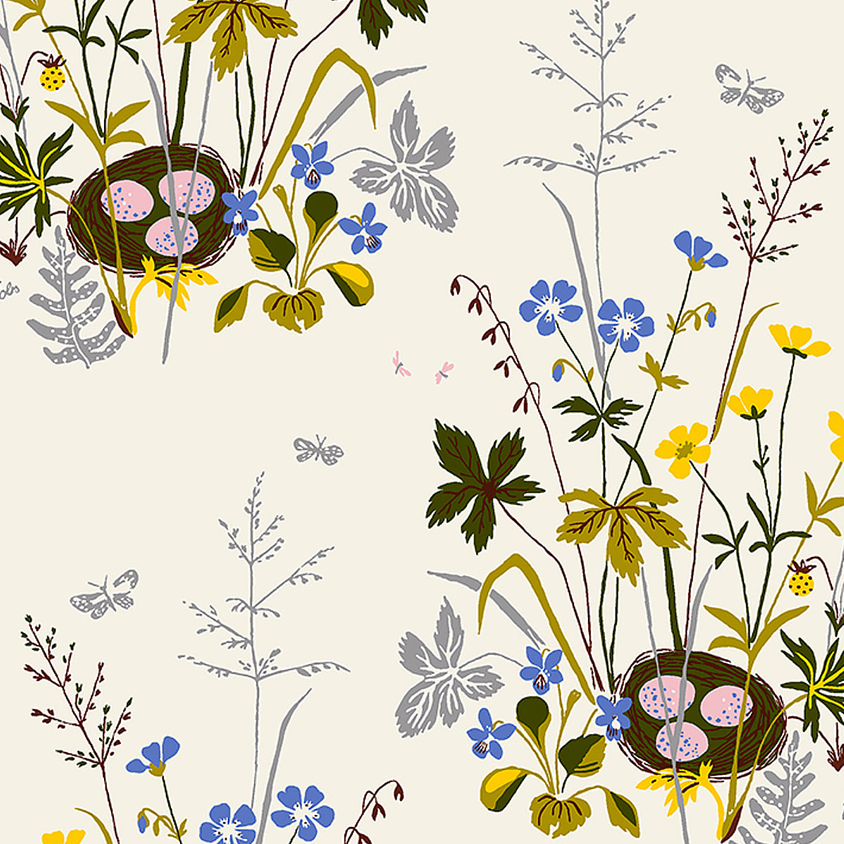 Fagelbo fabric in multi color - pattern number 1961 - by Schumacher in the Borastapeter collection