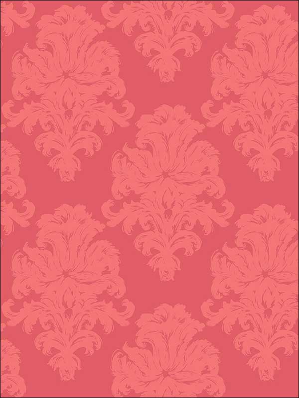 Montserrat fabric in salmon pink and strawberry color - pattern number TA20101 - by Seabrook in the Tortuga collection
