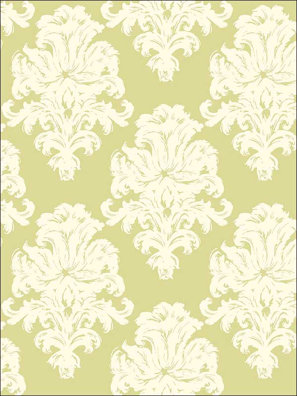 Montserrat fabric in olive green and off white color - pattern number TA20104 - by Seabrook in the Tortuga collection