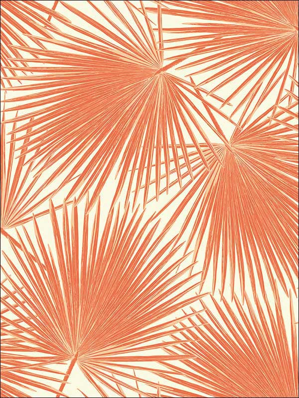 Aruba fabric in rust orange and white color - pattern number TA20206 - by Seabrook in the Tortuga collection