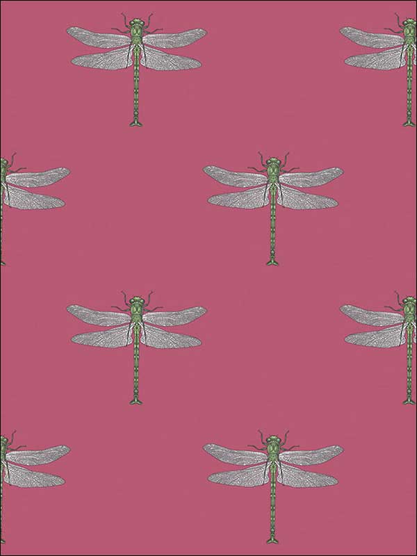 Catalina fabric in rose pink green metallic silver and black color - pattern number TA20301 - by Seabrook in the Tortuga collection