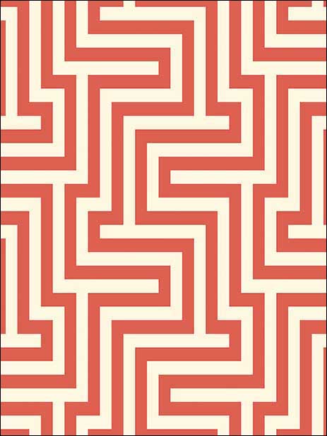 Martinique fabric in rust orange and off white color - pattern number TA20401 - by Seabrook in the Tortuga collection