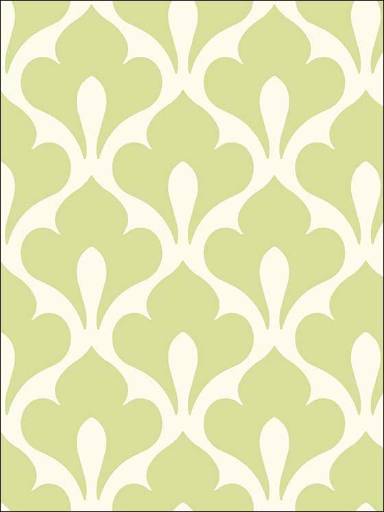 Grenada fabric in lime green and white color - pattern number TA20804 - by Seabrook in the Tortuga collection
