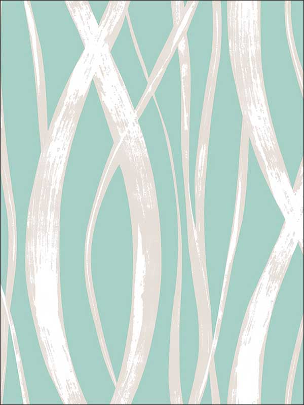 Barbados fabric in turquoise metallic silver and white color - pattern number TA21104 - by Seabrook in the Tortuga collection