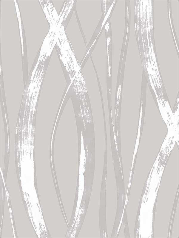 Barbados fabric in gray metallic silver and white color - pattern number TA21108 - by Seabrook in the Tortuga collection