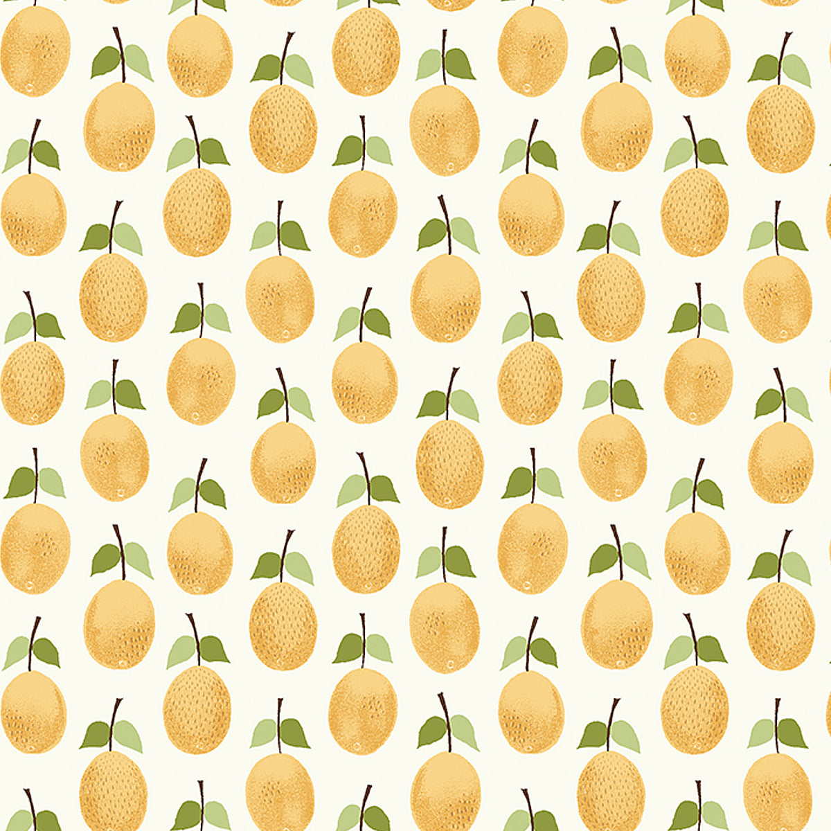 Prunus fabric in yellow color - pattern number 1975 - by Schumacher in the Borastapeter collection