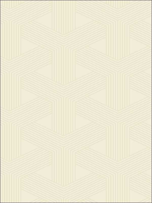 Interlocking Triangle Geometric with Raised Inks fabric in warm neutral beige color - pattern number OY31605 - by Paper and Ink in the White on White collection