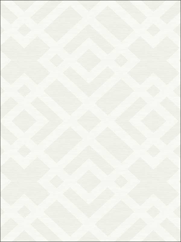 Lattice on Grasslcoth Faux Finish fabric in white off white color - pattern number OY31707 - by Paper and Ink in the White on White collection